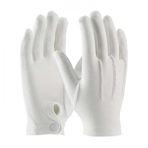 PIP 130-150WM-XL, Cabaret™, 100% Cotton Dress Glove with Raised Stitching on Back - Snap Closure, 