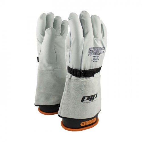 PIP 148-6000-8, PIP®, Top Grain Goatskin Leather Protector for Novax® Gloves - Gauntlet Cuff, Elec