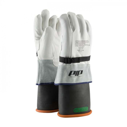 PIP 148-7000-9, PIP®, Top Grain Goatskin Leather Protector for Novax® Gloves - Gauntlet Cuff, Elec