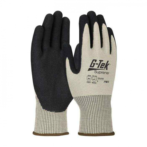 PIP 15-210-XS, G-Tek® Suprene™, Seamless Knit Suprene™ Blended Glove with Nitrile Coated MicroS
