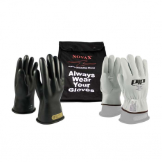 PIP 150-SK-00-10-KIT, NOVAX®, Class 00 Electrical Safety Kit, Insulating Glove Kit, Black, 10