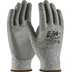 PIP 16-150-L, G-Tek® PolyKor®, Seamless Knit PolyKor® Blended Glove with Polyurethane Coated Flat