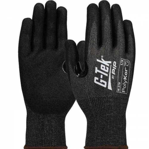 PIP 16-278-XS, G-Tek® PolyKor® X7™, Seamless Knit PolyKor® X7™ Blended Glove with Nitrile Coa