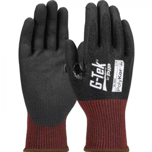 PIP 16-369-XXS, G-Tek® PolyKor®, Seamless Knit PolyKor® Blended Glove with Nitrile Coated Foam Gr