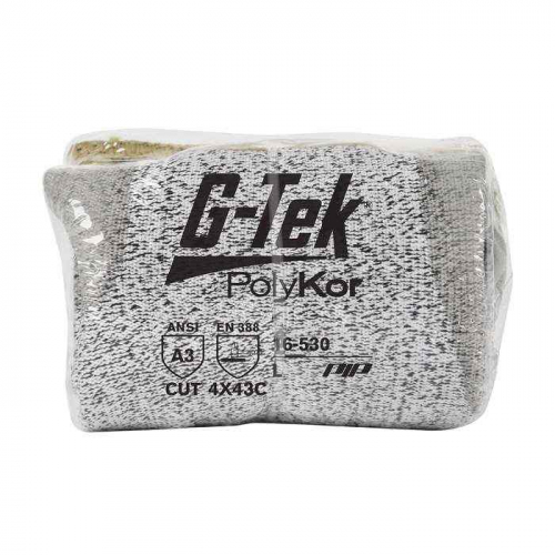 PIP 16-530V-M, G-Tek® PolyKor®, Seamless Knit PolyKor® Blended Glove with Polyurethane Coated Fla