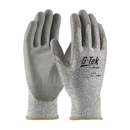 PIP 16-533-XS, G-Tek® PolyKor®, Industry Grade Seamless Knit PolyKor® Blended Glove with Polyuret