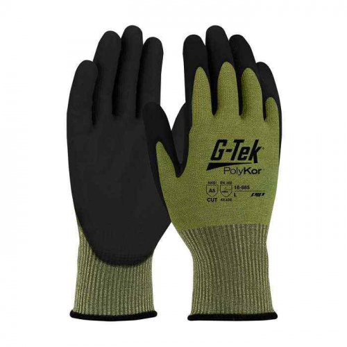 PIP 16-665-S, G-Tek® PolyKor®, Seamless Knit PolyKor® Blended Glove with Polyurethane Coated Flat
