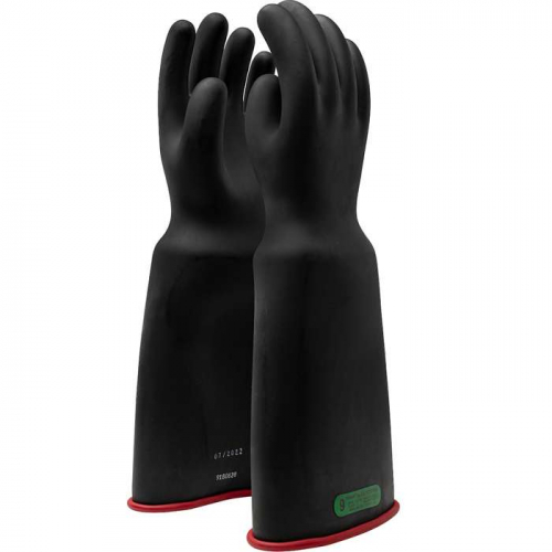 PIP 161-3-18-8, NOVAX®, Class 3 Rubber Insulating Glove with Bell Cuff - 18, Insulating Gloves, Bla