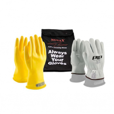 PIP 170-SK-00-10-KIT, NOVAX®, Class 00 Electrical Safety Kit, Insulating Glove Kit, Yellow, 10