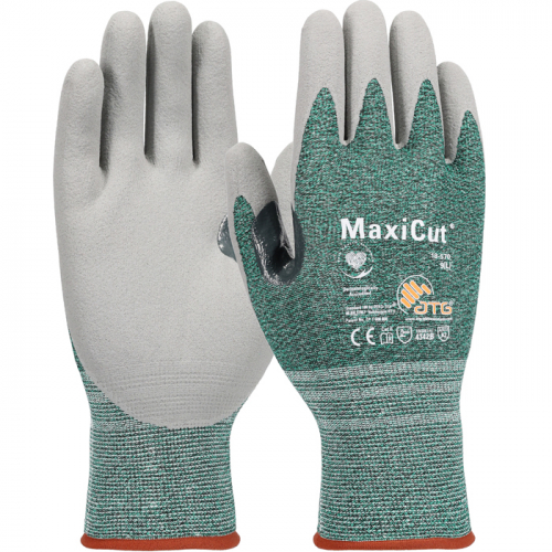 PIP 18-570-XL, MaxiCut, Seamless Knit Engineered Yarn Glove with Nitrile Coated MicroFoam Grip on