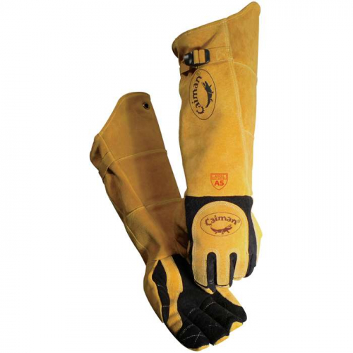 PIP 1877-5, Caiman®, Premium Split Deerskin MIG/Stick Welder's Glove with FR Fleece Insulation and 