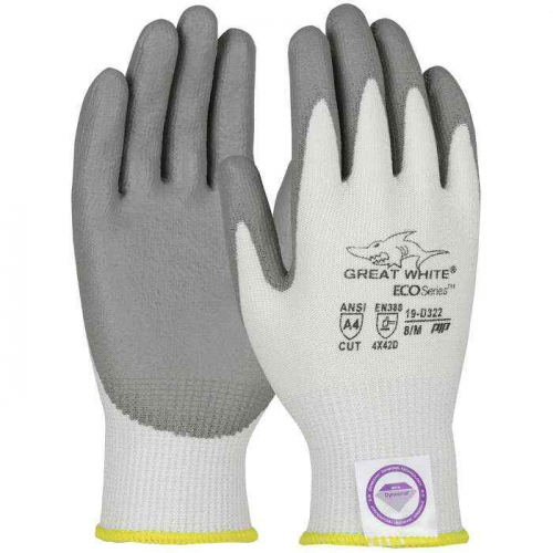 PIP 19-D322V-XL, Great White® ECO Series™, Seamless Knit Dyneema® Diamond 2.0 Blended Glove with