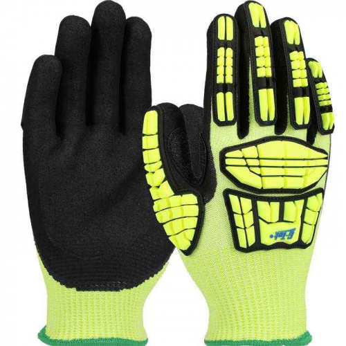 PIP 1CF7007NTPRM, G-Tek®, Seamless Knit PolyKor® Blended Glove with Hi-Vis Impact Protection and D