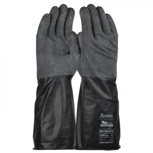 PIP 1UB0007RXS, Assurance® Guardian™, 14 Long 7 Mil Butyl Rubber Glove with Rough-Grip, Chemical 