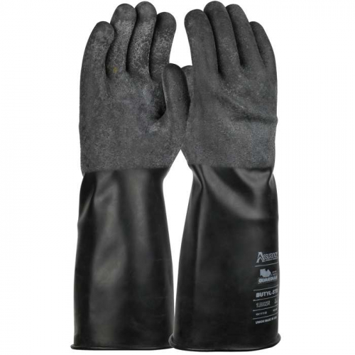 PIP 1UB0025RM, Assurance® Guardian™, 14 Long 25 Mil Butyl Rubber Glove with Rough-Grip, Chemical 