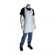 PIP 200-01001, PIP®, Single Use Apron - Embossed, Disposable Clothing, White, 24 x 42