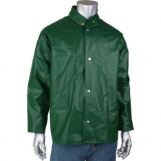 PIP 201-500-G-2X, Boss®, TPU / Nylon Rain Jacket - 0.25 mm, Rainwear, Green, 2XL
