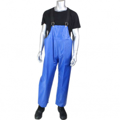 PIP 201-510-B-2X, Boss®, TPU / Nylon Bib Overalls – 0.25 mm, Rainwear, Blue, 2XL