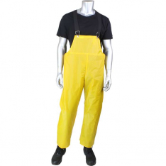 PIP 201-510-Y-2X, Boss®, TPU / Nylon Bib Overalls – 0.25 mm, Rainwear, Yellow, 2XL