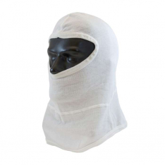 PIP 202-110, PIP®, Single-Layer Nomex® Balaclava with Bib - Full Face, FR Hoods, White, OS