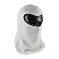 PIP 202-130, PIP®, Single-Layer Nomex® Balaclava with Bib - Slit Eye, FR Hoods, White, OS