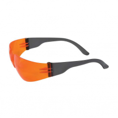 PIP 250-01-0004, Zenon Z12™, Rimless Safety Glasses with Black Temple, Orange Lens and Anti-Scratc
