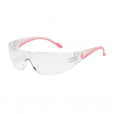 PIP 250-10-0900, Eva®, Rimless Safety Glasses with Clear / Pink Temple, Clear Lens and Anti-Scratch