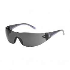 PIP 250-10-5501, Eva®, Rimless Safety Glasses with Gray / Pink Temple, Gray Lens and Anti-Scratch C