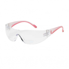 PIP 250-12-0200, Lady Eva®, Rimless Safety Readers with Clear / Pink Temple, Clear Lens and Anti-Sc