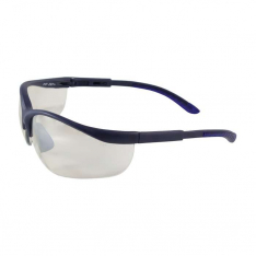 PIP 250-21-0102, Hi-Voltage AC™, Semi-Rimless Safety Glasses with Blue Frame, I/O Lens and Anti-Sc