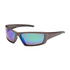 PIP 250-47-1008, Sunburst™, Full Frame Safety Glasses with Brown Frame, Green Mirror Plus Lens and