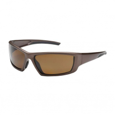 PIP 250-47-1042, Sunburst™, Full Frame Safety Glasses with Brown Frame, Polarized Brown Lens and A