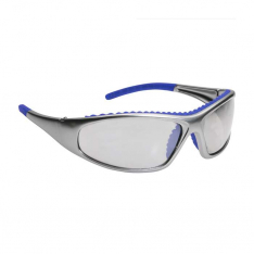 PIP 250-60-0620, FlashFire™, Full Frame Safety Glasses with Silver / Blue Frame, Clear Lens and An