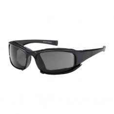 PIP 250-CE-10091, Cefiro™, Full Frame Safety Glasses with Black Frame, Rubber Foam Padding, Gray L