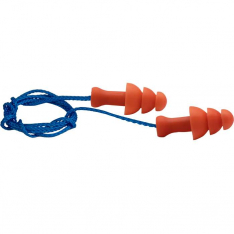 PIP 267-HPR330C, PIP®, Small Reusable TPR Corded Ear Plugs - NRR 25, Ear Plugs, Orange, S