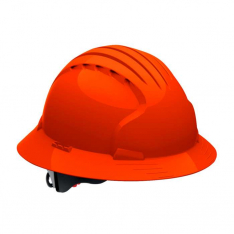PIP 280-EV6161-OR, Evolution® Deluxe 6161, Full Brim Hard Hat with HDPE Shell, 6-Point Polyester Su