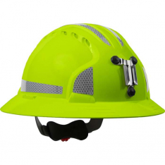 PIP 280-EV6161MCR2-LY, Evolution® Deluxe 6161, Full Brim Mining Hard Hat with HDPE Shell, 6-Point P