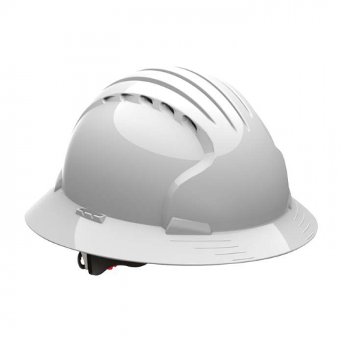 PIP 280-EV6161V-10, Evolution® Deluxe 6161, Vented, Full Brim Hard Hat with HDPE Shell, 6-Point Pol