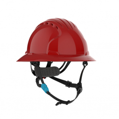 PIP 280-EV6262V-CH-60, Evolution Deluxe 6262, Safety Helmets, Red, OS, Vented, Full Brim Safety Helm