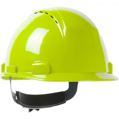 PIP 280-HP1141RSPV-44, Logan™, Short Brim, Vented, Cap Style Hard Hat with HDPE Shell, 4-Point Tex