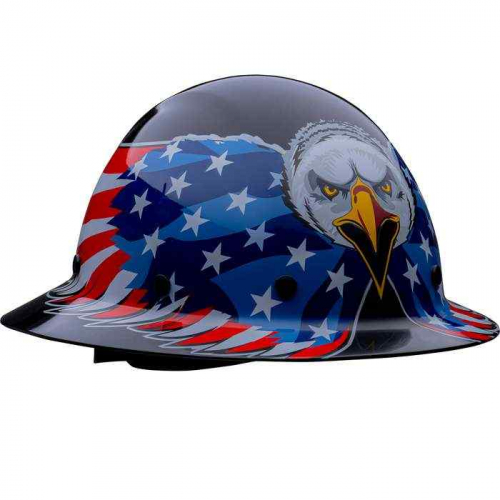 PIP 280-HP1481EAG-11, Wolfjaw™, Full Brim Smooth Dome Hard Hat with Fiberglass Resin Shell, Graphi