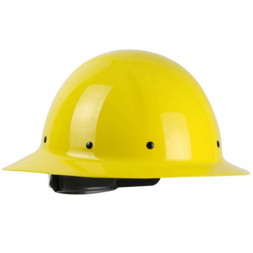 PIP 280-HP1481R-02, Wolfjaw™, Full Brim Smooth Dome Hard Hat with Fiberglass Resin Shell, 8-Point 