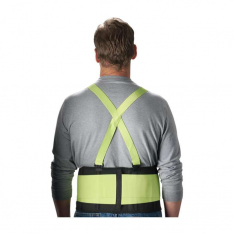 PIP 290-550L, PIP®, High Visibility Lime Yellow Back Support Belt, Ergonomic Supports, Hi-Vis Yello