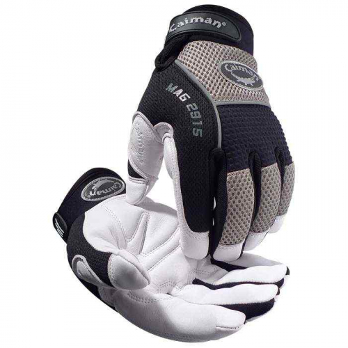 PIP 2915-5, Caiman® MAG™, Multi-Activity Glove with White Goat Grain Leather Padded Palm and Gray