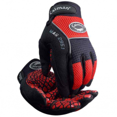 PIP 2951-3, Caiman® MAG™, Multi-Activity Glove with Synthetic Leather Padded Palm and Red AirMesh