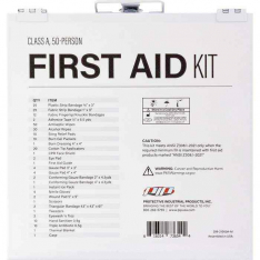 PIP 299-21050A-RP, PIP®, ANSI Class A Waterproof First Aid Kit - 50 Person, First Aid Kit, White, K