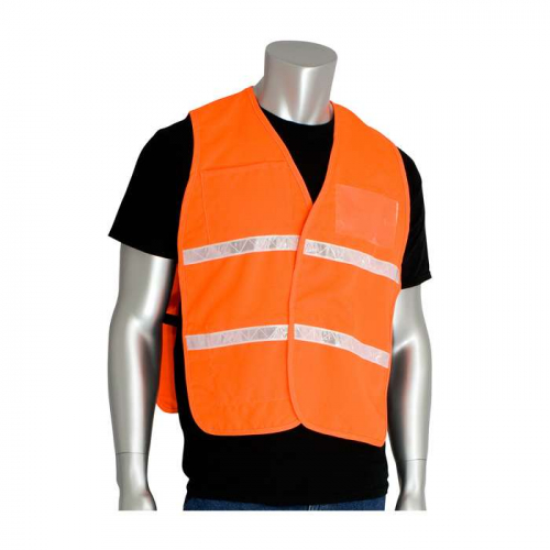 PIP 300-2512-4X-5X, PIP®, Non-ANSI Incident Command Vest - Solid Polyester, Hi-Vis Apparel, Hi-Vis 
