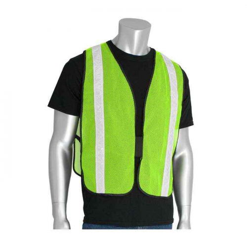 PIP 300-EVOR-PLY, PIP®, Non-ANSI Prismatic Tape Mesh Safety Vest, Hi-Vis Apparel, Hi-Vis Yellow, OS