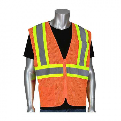 PIP 305-MVZSE-OR-2X, PIP®, ANSI Type R Class 2 SE Value Mesh Vest, Hi-Vis Apparel, Hi-Vis Orange, 2