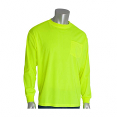 PIP 310-1100-LY-2X, PIP®, Non-ANSI Long Sleeve T-Shirt, Hi-Vis Apparel, Hi-Vis Yellow, 2XL